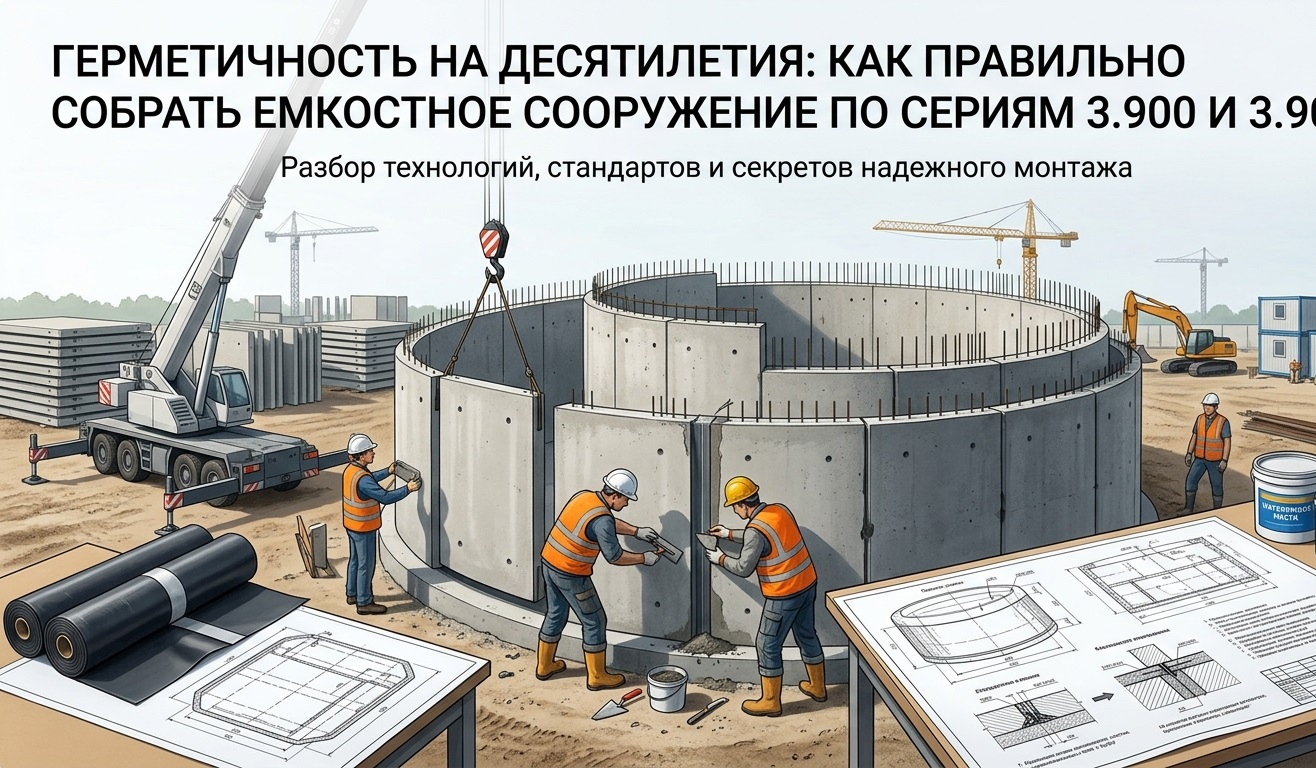 Как правильно собрать емкостное сооружение по сериям 3.900 и 3.902